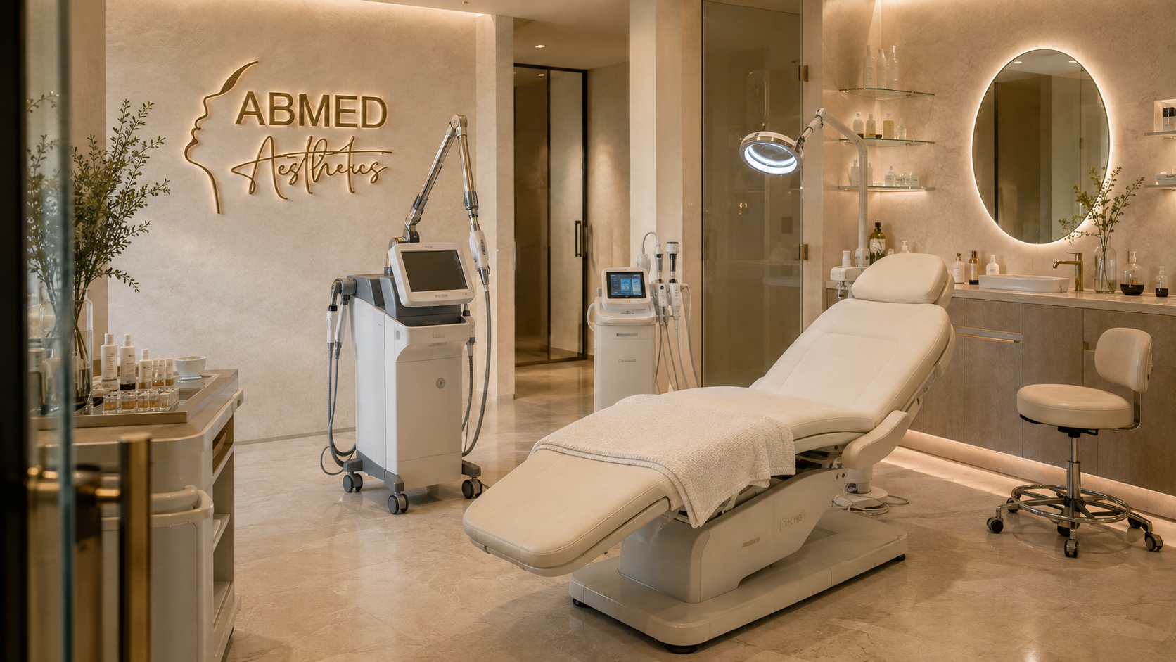 High-technology treatment room at ABMED Aesthetics